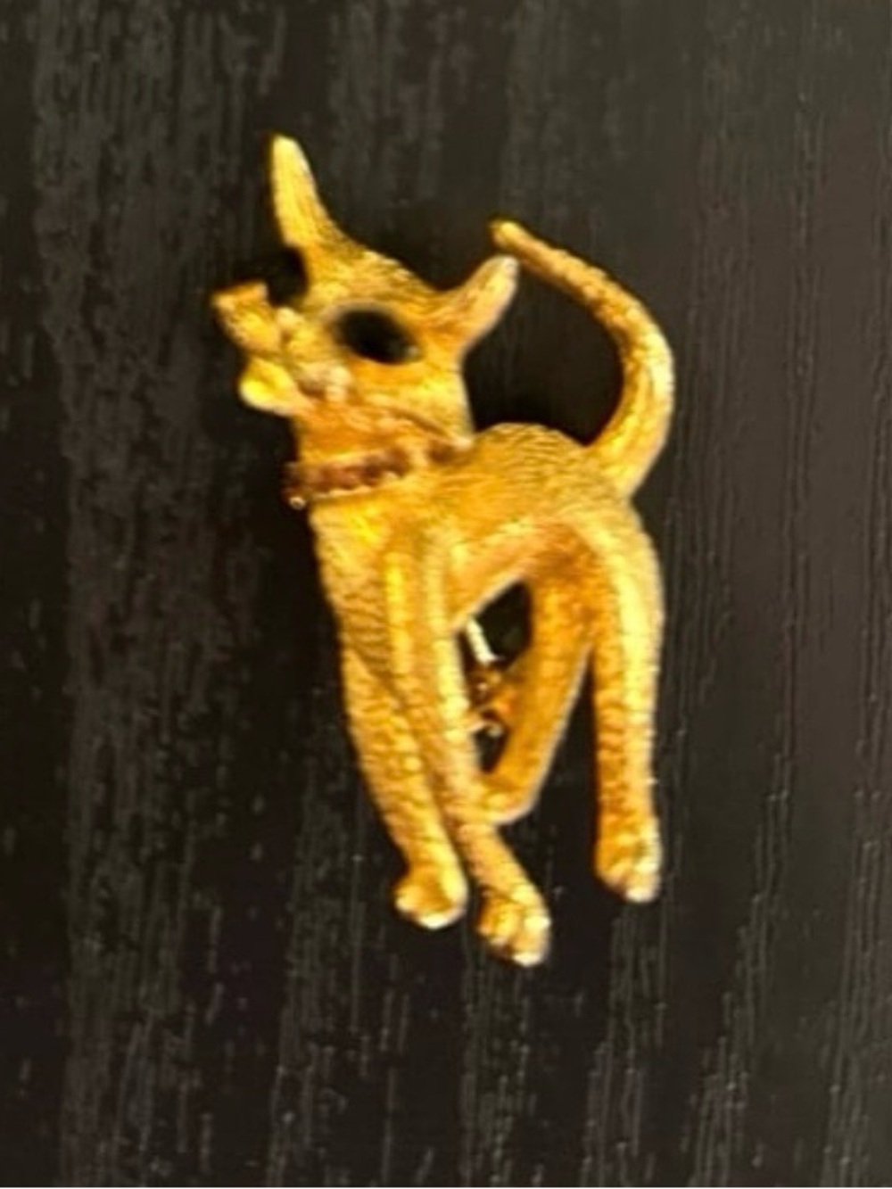 Gold Cat Brooch Pin - Women's Decorative Animal Jewelry
